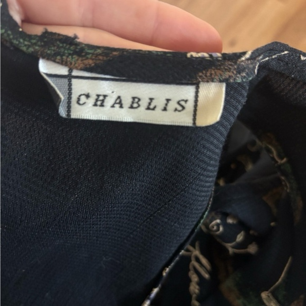 Vintage Chablis Floral Patchwork Dress  Cottagecore 90s Sleeveless - Picture 4 of 4